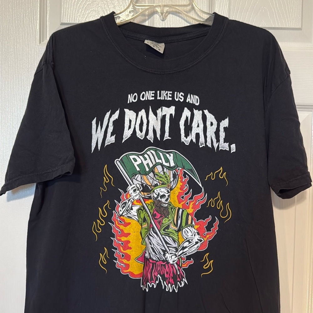Broad & Market Philly No One Likes  Us Black Men’s Tee- Rich Black- Size L